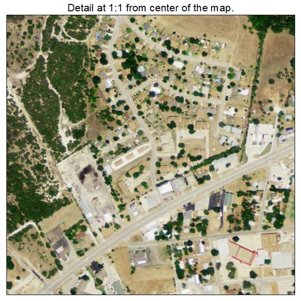 Glen Rose, Texas aerial imagery detail