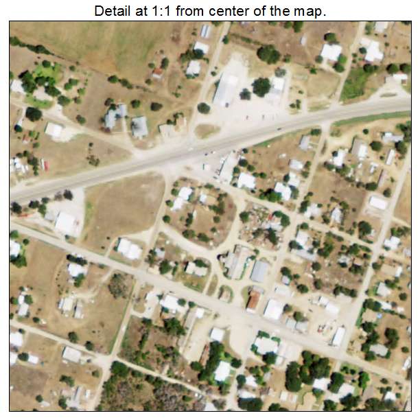 Gustine, Texas aerial imagery detail