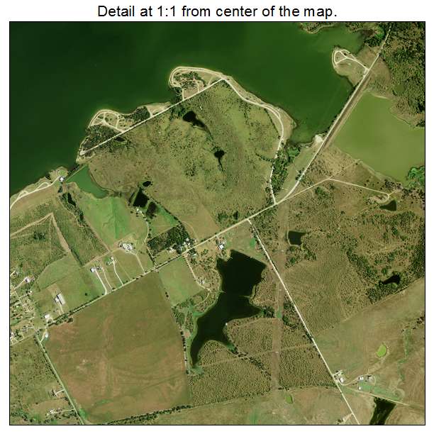 Hallsburg, Texas aerial imagery detail