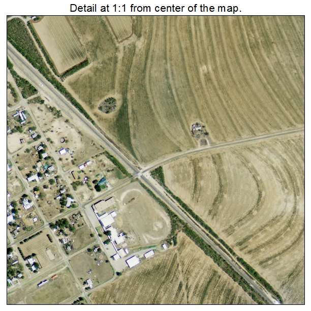 Hermleigh, Texas aerial imagery detail