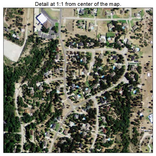 Hudson Oaks, Texas aerial imagery detail