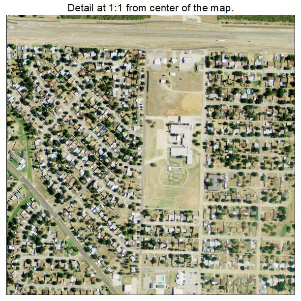 Iowa Park, Texas aerial imagery detail