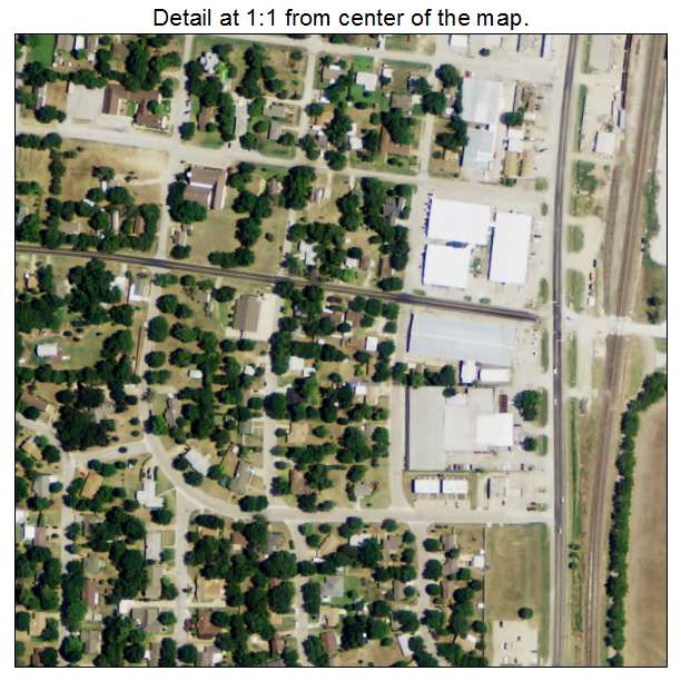 Justin, Texas aerial imagery detail