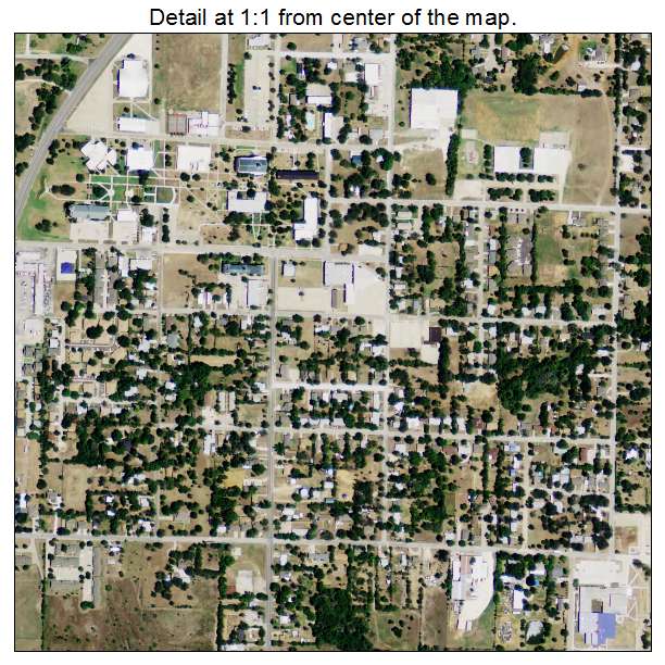 Keene, Texas aerial imagery detail