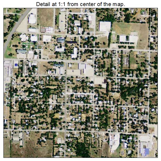 Aerial Photography Map of Keene, TX Texas