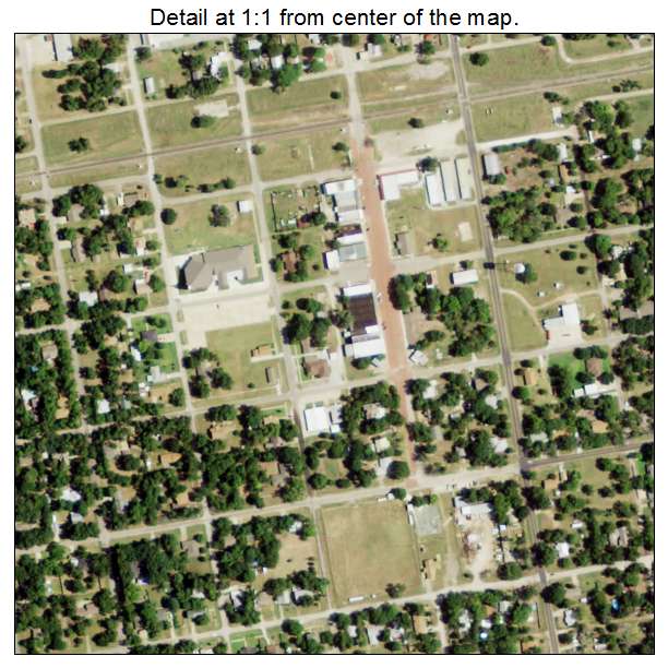 Kerens, Texas aerial imagery detail