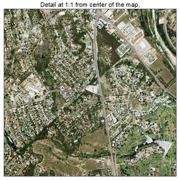 Kerrville, Texas aerial imagery detail