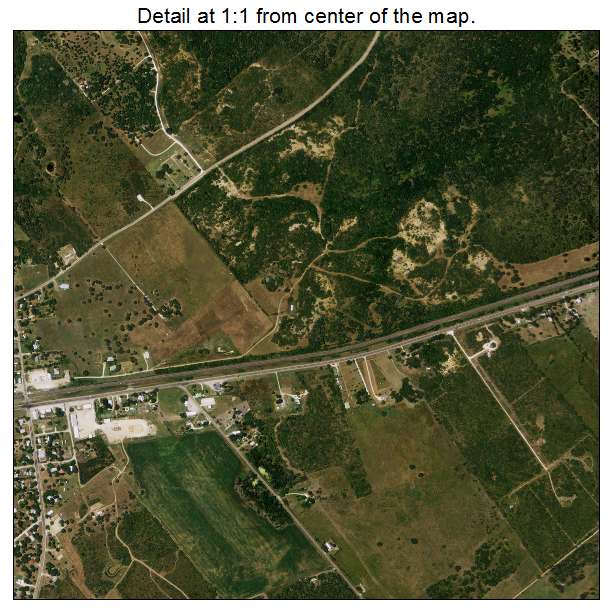 Kingsbury, Texas aerial imagery detail