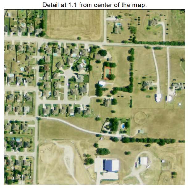 Krum, Texas aerial imagery detail