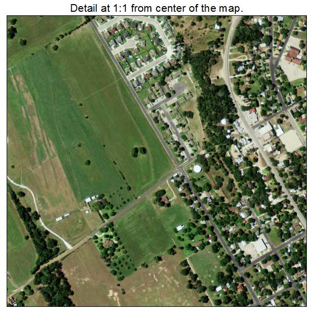 La Grange, Texas aerial imagery detail