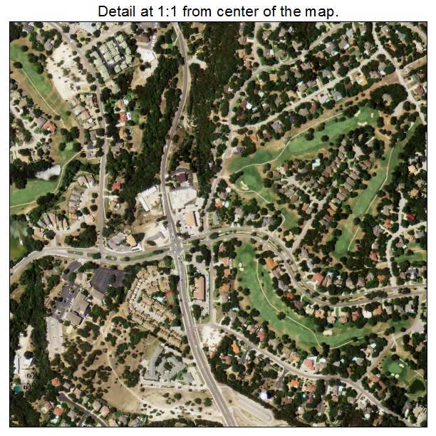Lakeway, Texas aerial imagery detail