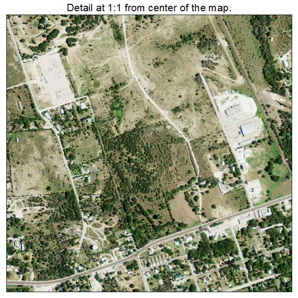 Lampasas, Texas aerial imagery detail