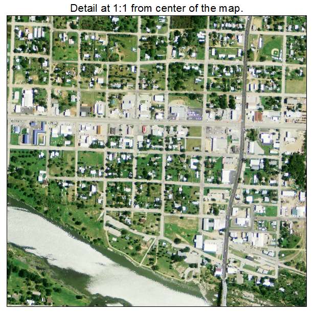 Llano, Texas aerial imagery detail