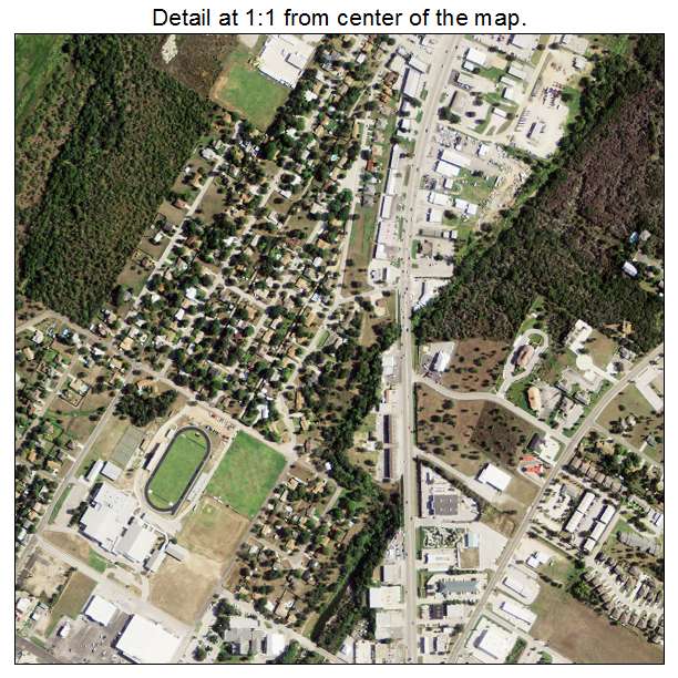 Marble Falls, Texas aerial imagery detail