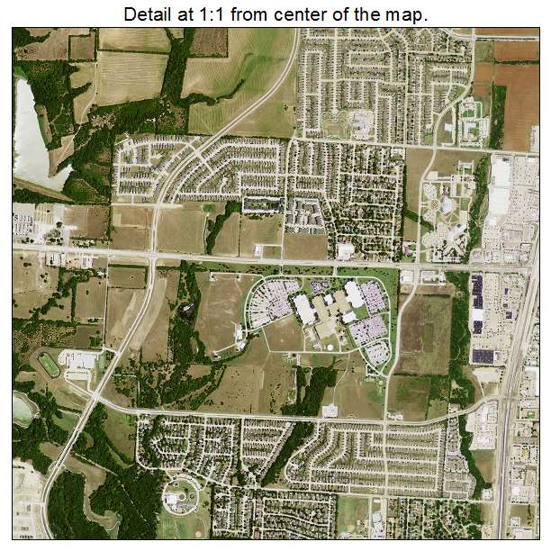 McKinney, Texas aerial imagery detail