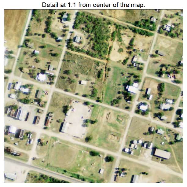 Megargel, Texas aerial imagery detail