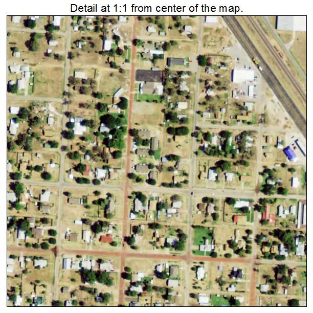 Memphis, Texas aerial imagery detail