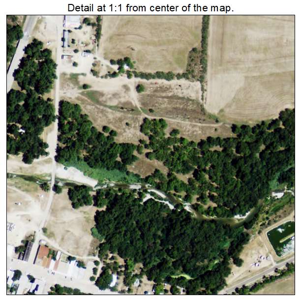 Menard, Texas aerial imagery detail