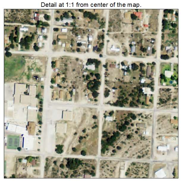 Mertzon, Texas aerial imagery detail