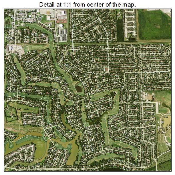 Missouri City, Texas aerial imagery detail
