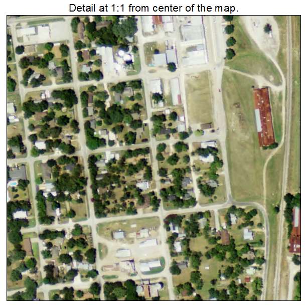 Moulton, Texas aerial imagery detail
