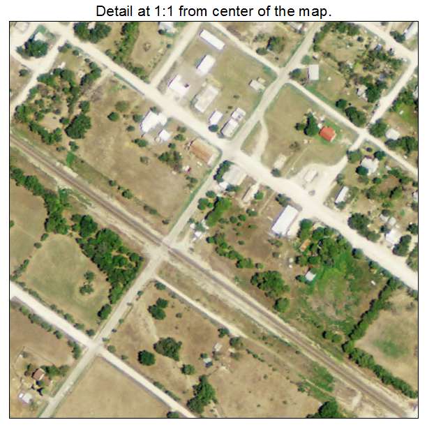 Mullin, Texas aerial imagery detail