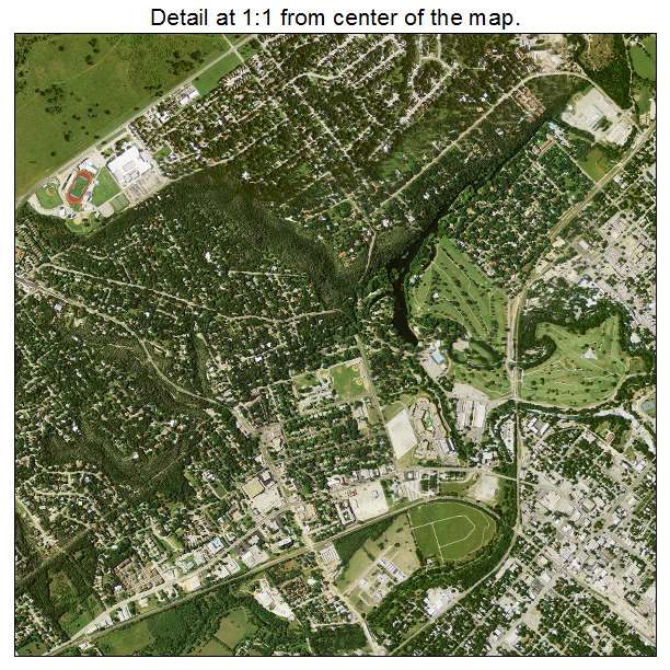 New Braunfels, Texas aerial imagery detail