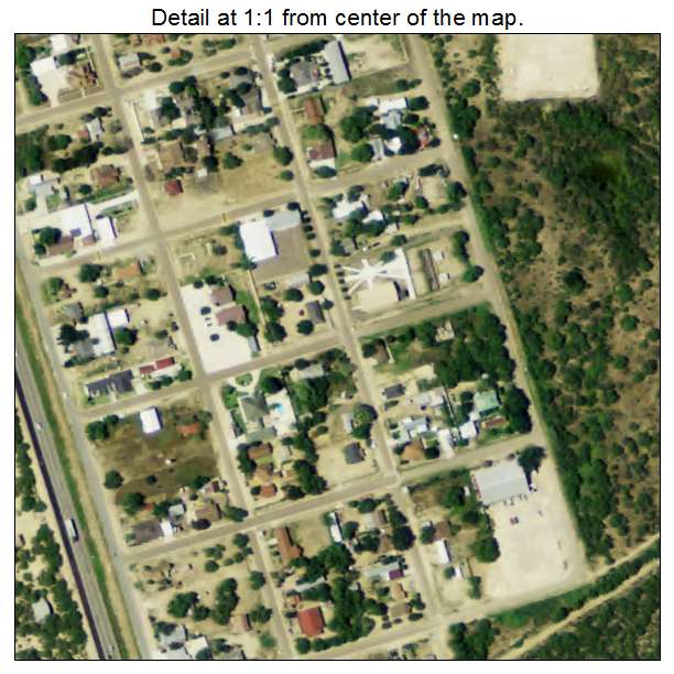New Falcon, Texas aerial imagery detail