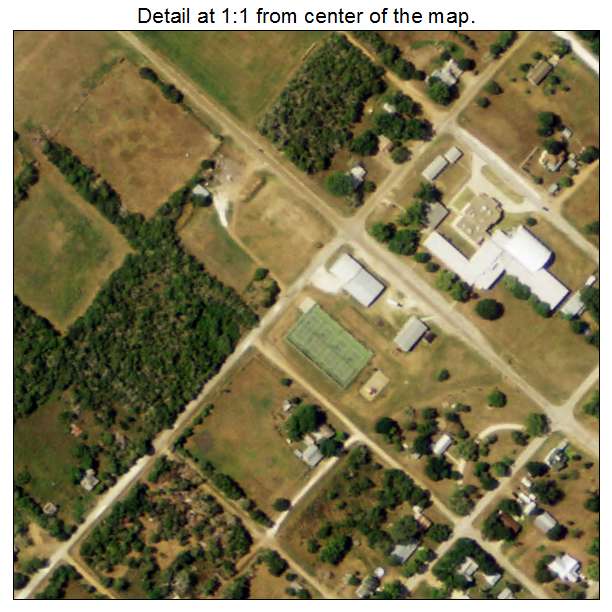 Nordheim, Texas aerial imagery detail