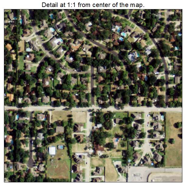 Pantego, Texas aerial imagery detail