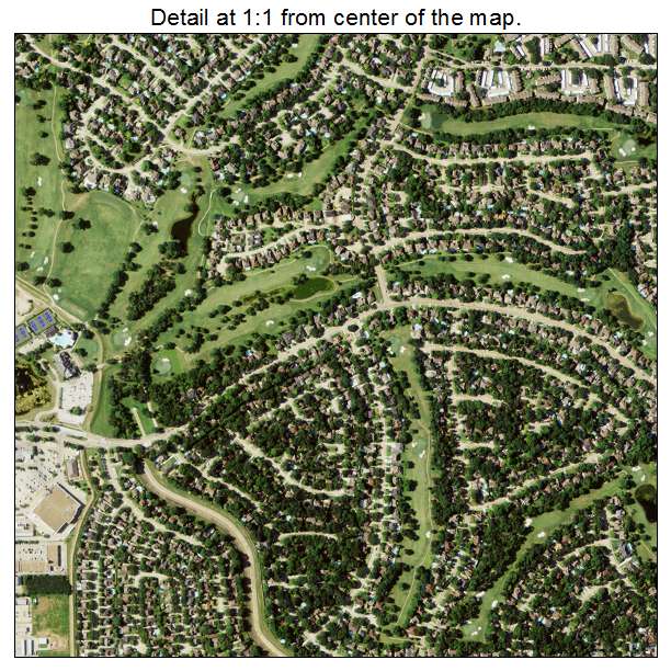 Pecan Grove, Texas aerial imagery detail