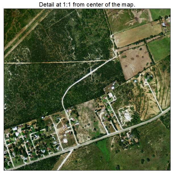 Pettus, Texas aerial imagery detail