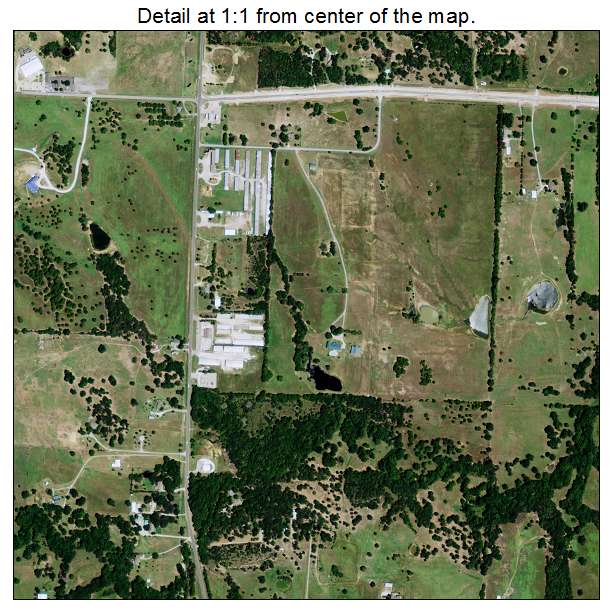 Pottsboro, Texas aerial imagery detail
