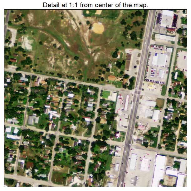 Refugio, Texas aerial imagery detail