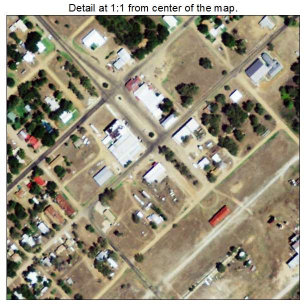 Roaring Springs, Texas aerial imagery detail