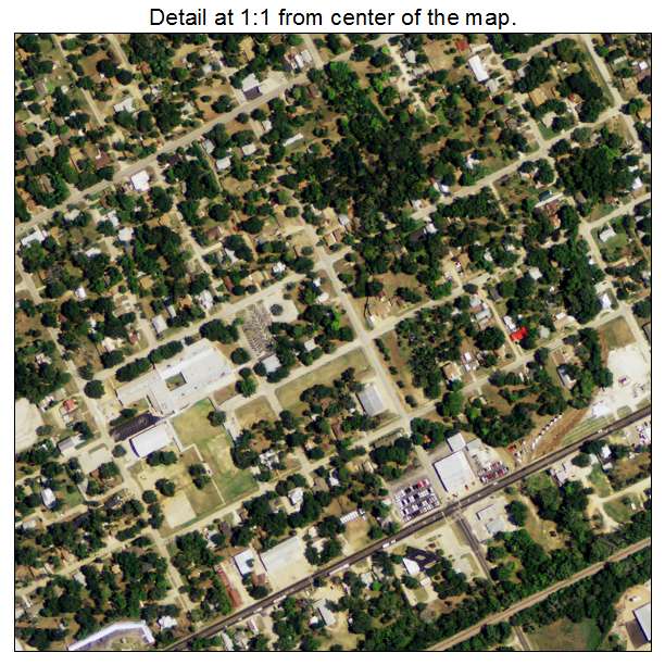 Rockdale, Texas aerial imagery detail