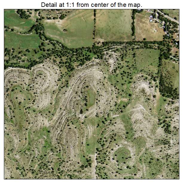 Round Mountain, Texas aerial imagery detail