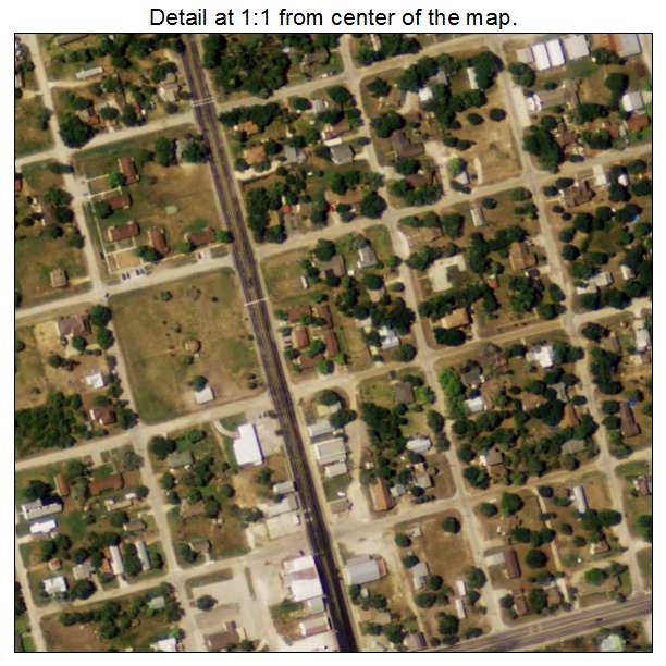 Runge, Texas aerial imagery detail