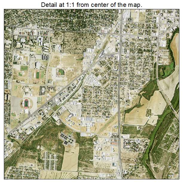 San Angelo, Texas aerial imagery detail