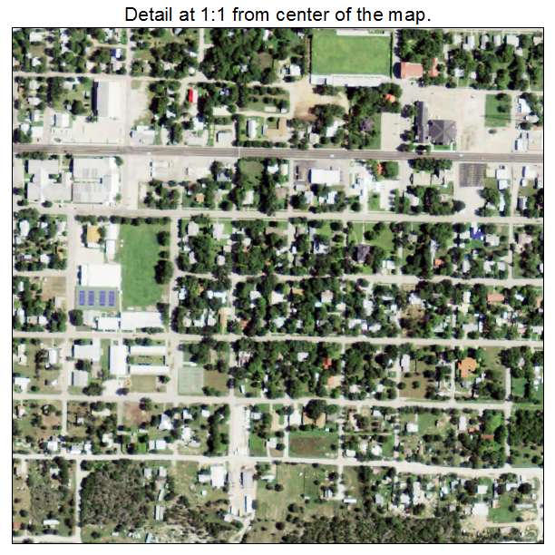 San Saba, Texas aerial imagery detail