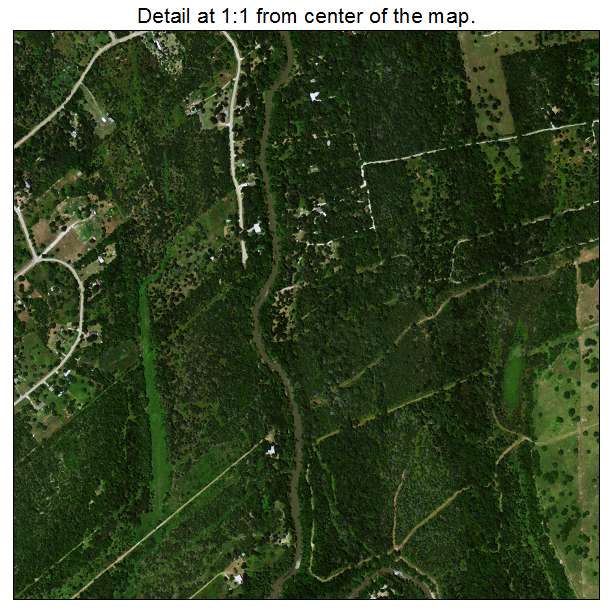 Sandy Hollow Escondidas, Texas aerial imagery detail