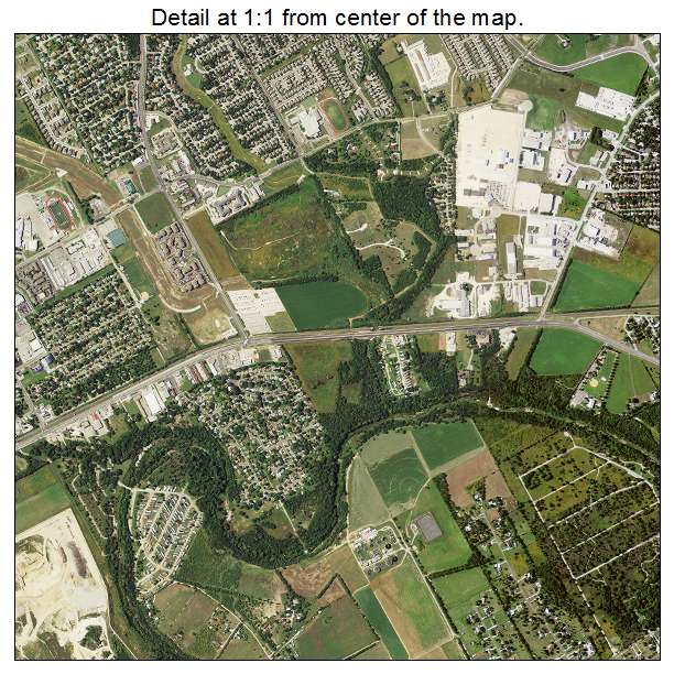 Schertz, Texas aerial imagery detail