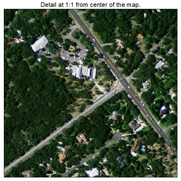 Shavano Park, Texas aerial imagery detail