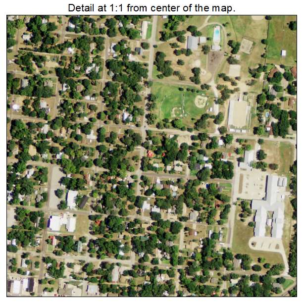 Teague, Texas aerial imagery detail
