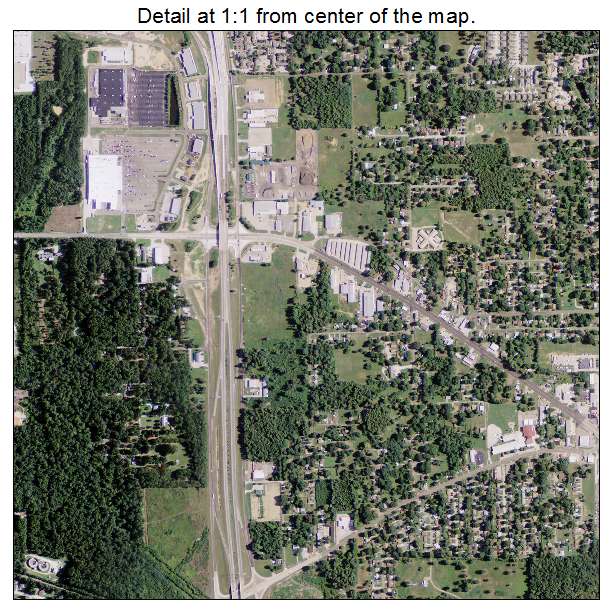 Texarkana, Texas aerial imagery detail