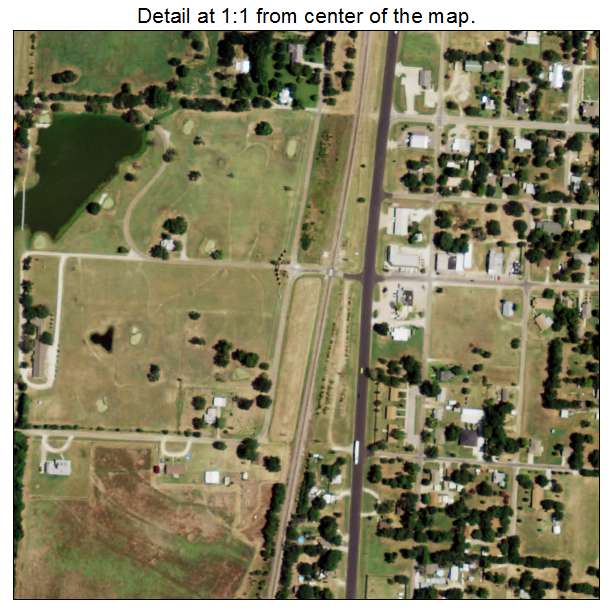 Tioga, Texas aerial imagery detail