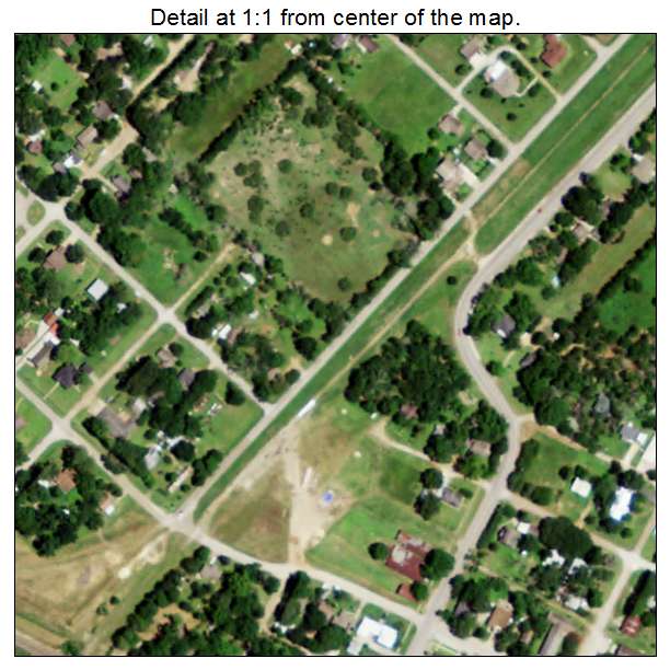 Wallis, Texas aerial imagery detail