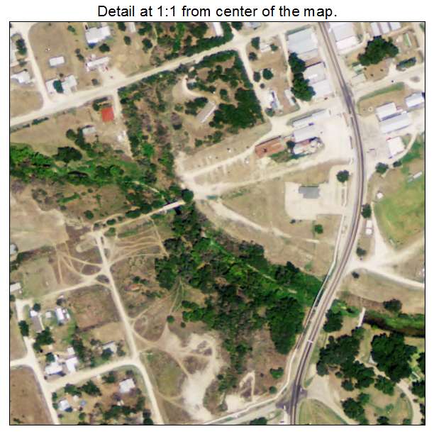 Walnut Springs, Texas aerial imagery detail
