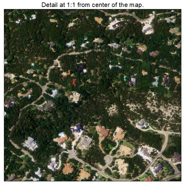 West Lake Hills, Texas aerial imagery detail