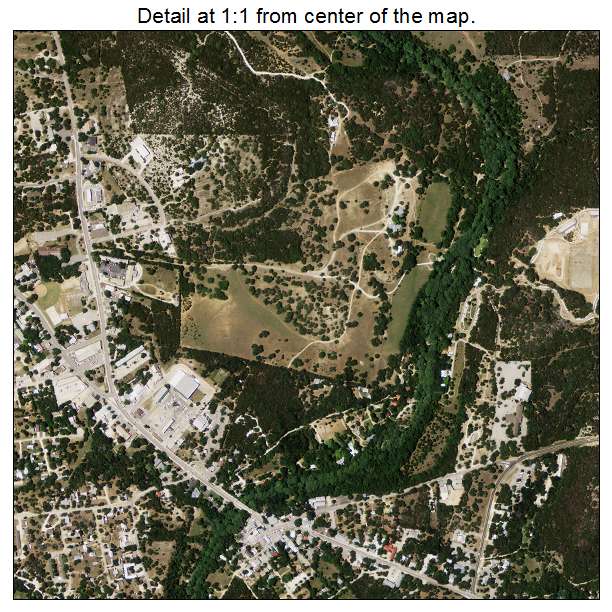Wimberley, Texas aerial imagery detail